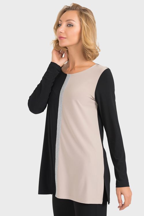 Joseph Ribkoff Black/Beige Tunic Style 193076