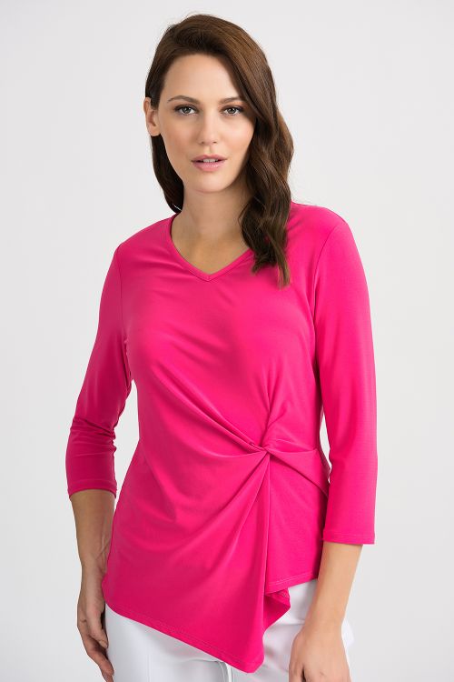 Joseph Ribkoff Hyper Pink Top Style 193138