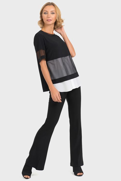 Joseph Ribkoff Black/Off White Top Style 193302