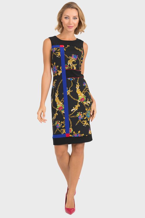 Joseph Ribkoff Black/Multi Dress Style 193677