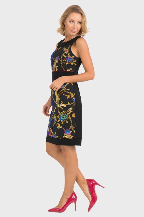 Joseph Ribkoff Black/Multi Dress Style 193677