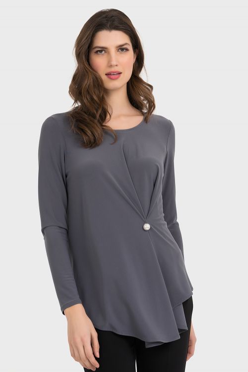 Joseph Ribkoff Top Smokey Grey Style 194117