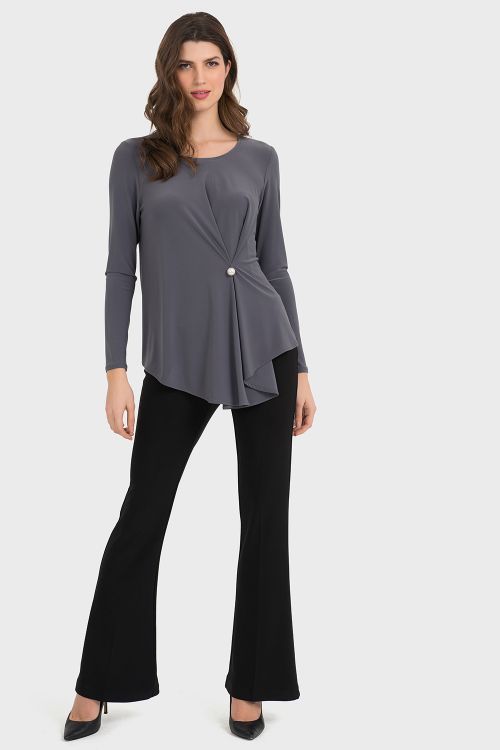 Joseph Ribkoff Top Smokey Grey Style 194117