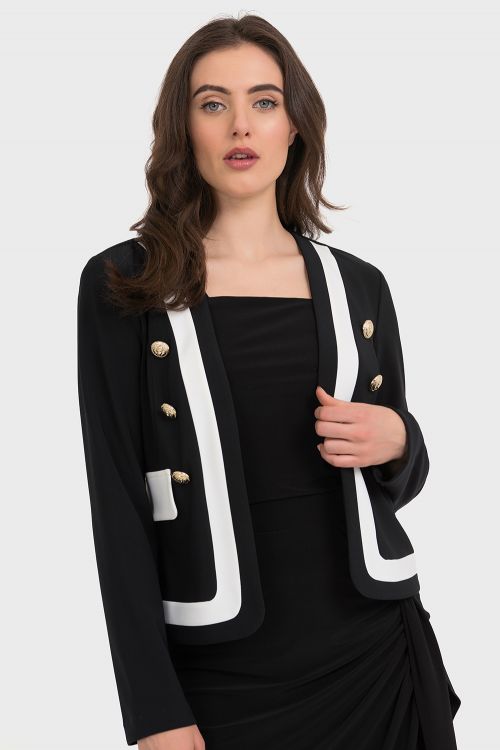 Joseph Ribkoff Black/Vanilla Jacket Style 194190