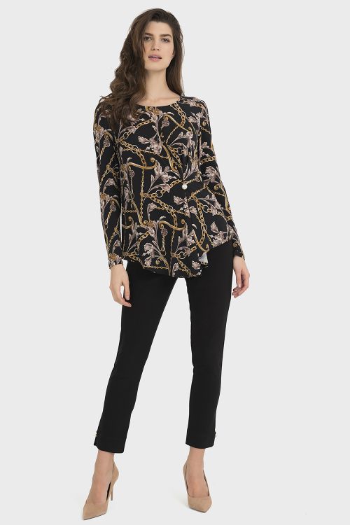 Joseph Ribkoff Black/Multi Top Style 194649