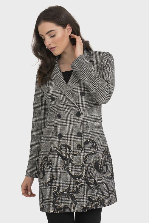 Joseph Ribkoff Black/Multi Coat Style 194820