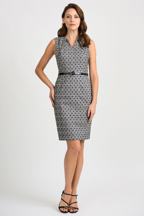 Joseph Ribkoff Grey/Black/Multi Dress Style 201006