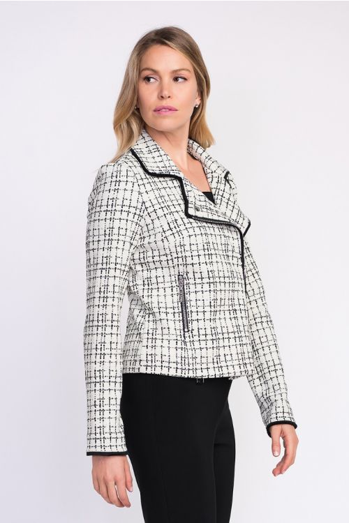 Joseph Ribkoff White/Black Jacket Style 201053