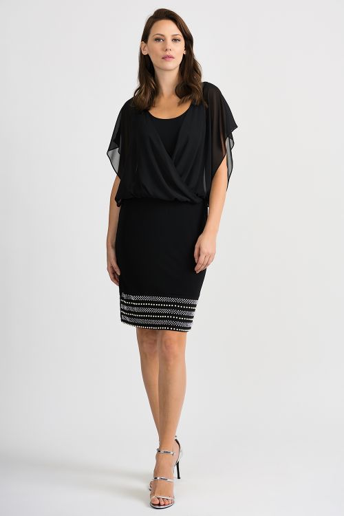 Joseph Ribkoff Black Dress Style 201166