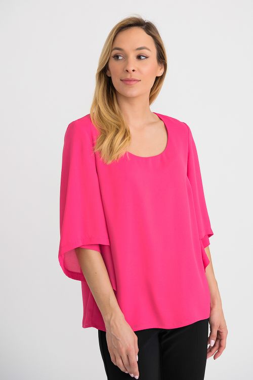 Joseph Ribkoff Hyper Pink Top Style 201242