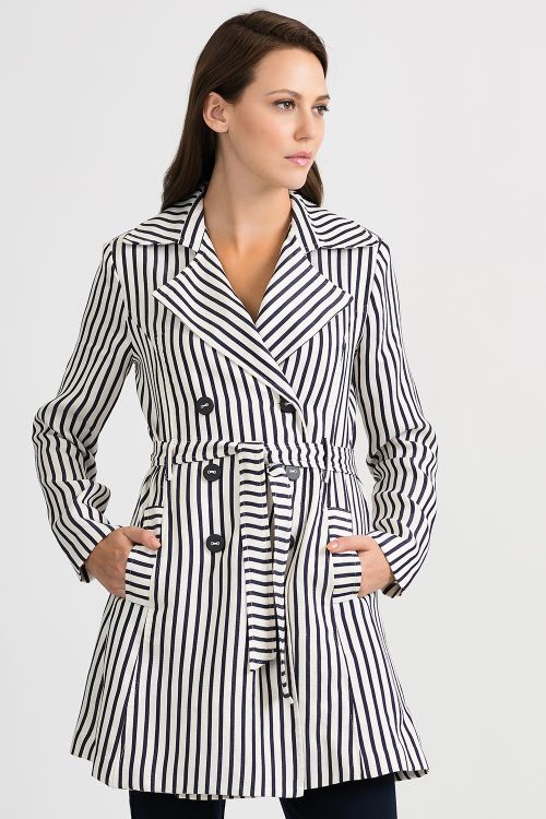 Joseph Ribkoff Navy/Off-White Coat Style 201253