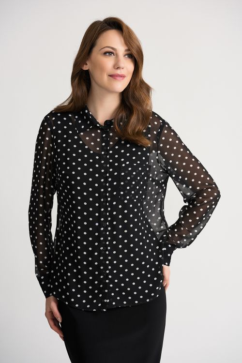 Joseph Ribkoff Black/White Blouse Style 202142