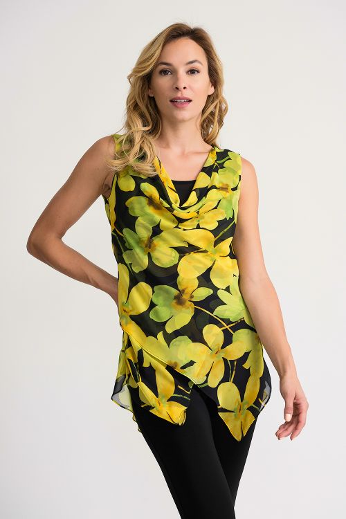 Joseph Ribkoff Black/Yellow Tunic Style 202154