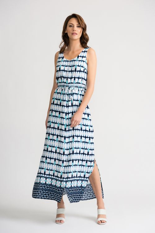 Joseph Ribkoff Vanilla/Indigo Dress Style 202218