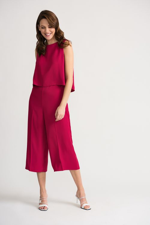 Joseph Ribkoff Cerise Jumpsuit Style 202287