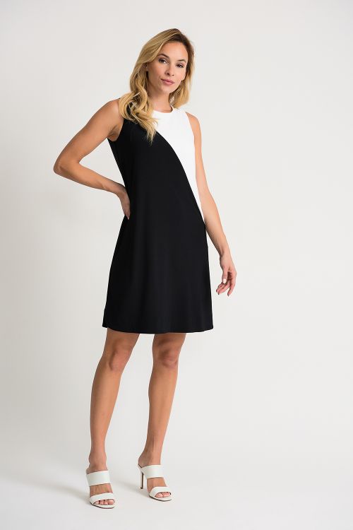 Joseph Ribkoff Black/Vanilla Dress Style 202305