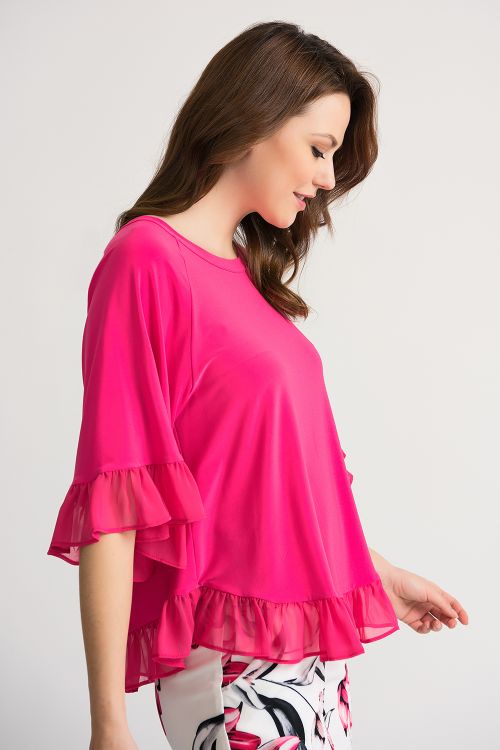 Joseph Ribkoff Hyper Pink Top Style 202380