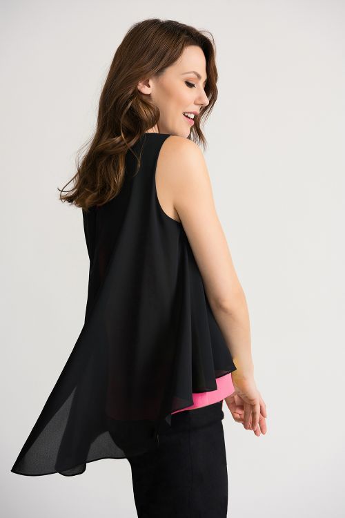 Joseph Ribkoff Black/Pink Top Style 202381