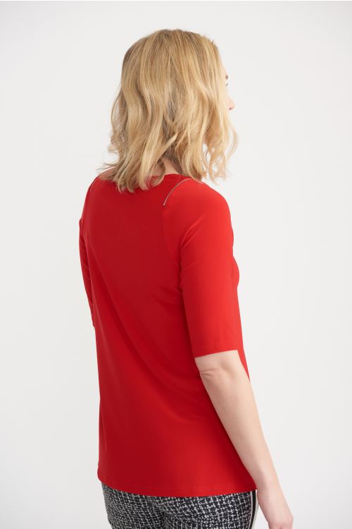 Joseph Ribkoff Lipstick Red Top Style 203166