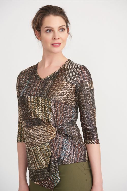 Joseph Ribkoff Black/Multi Top Style 203514