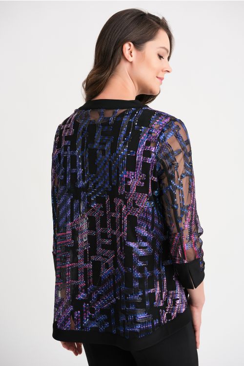 Joseph Ribkoff Purple/Multi Jacket Style 204334