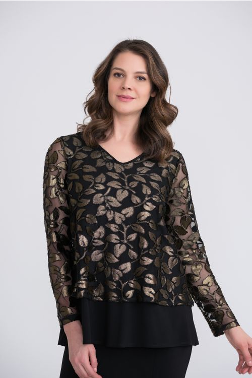 Joseph Ribkoff Black/Gold Tunic Style 204388