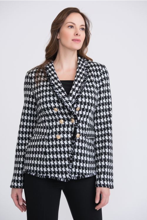 Joseph Ribkoff Black/White Blazer Style 204401