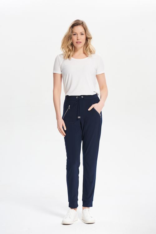 Joseph Ribkoff Midnight Blue Drawing Waist Pants Style 211317