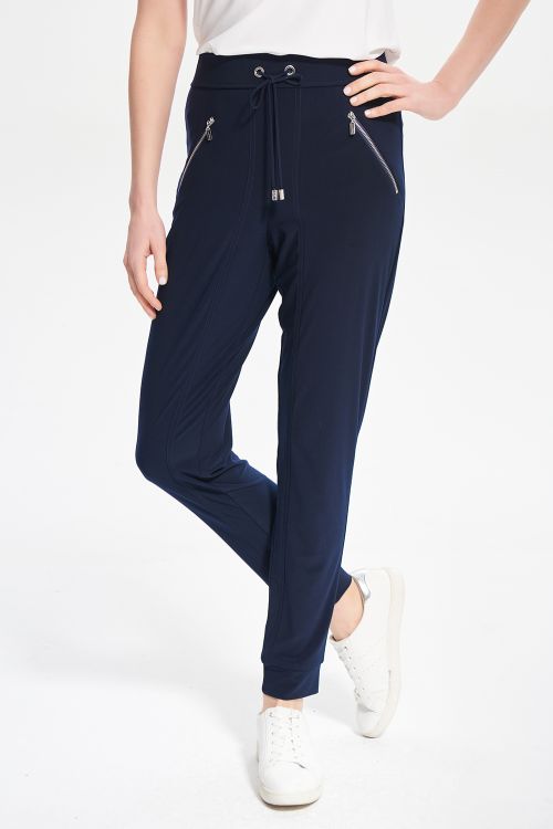 Joseph Ribkoff Midnight Blue Drawing Waist Pants Style 211317