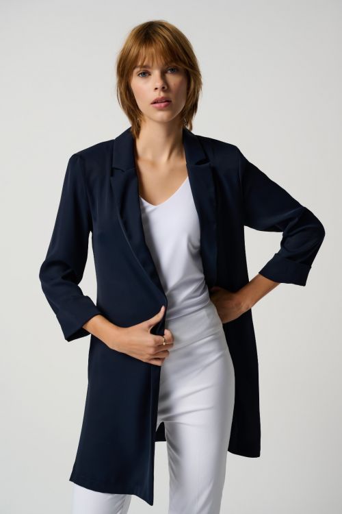 Joseph Ribkoff Midnight Blue Classic Long Blazer Style 211361