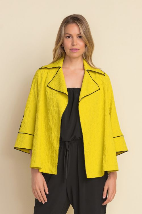 Joseph Ribkoff Lime Constrast Trim Jacket Style 212045