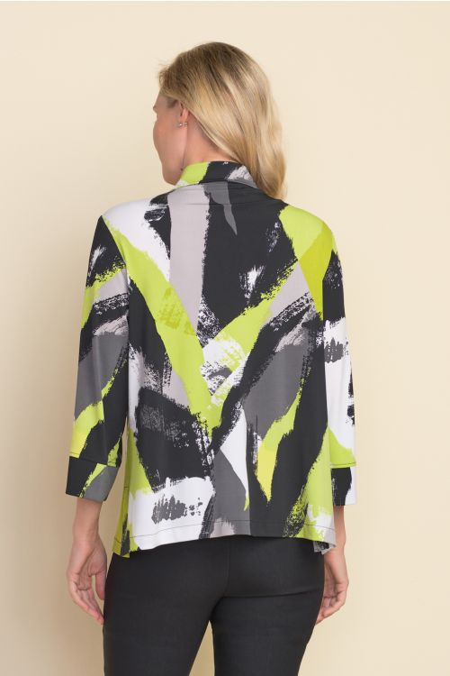 Joseph Ribkoff Black/Limelight Jacket Style 212089