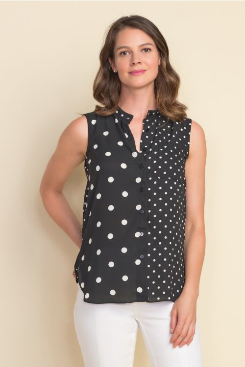 Joseph Ribkoff Black/White Blouse Style 212173