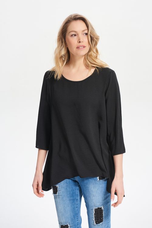 Joseph Ribkoff Black 3/4 Blouse Style 212185