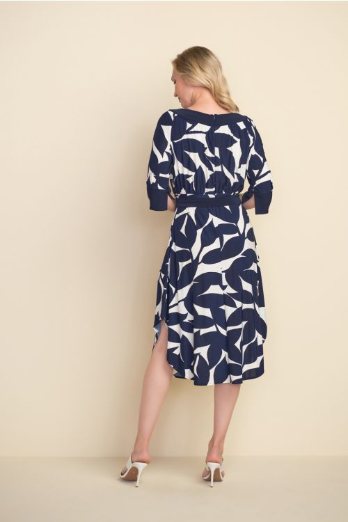 Joseph Ribkoff Navy/Off White Dress Style 212201