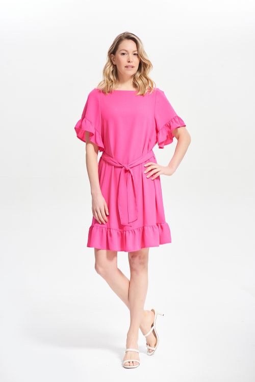 Joseph Ribkoff Azalea Ruffle Sleeve Dress Style 212217