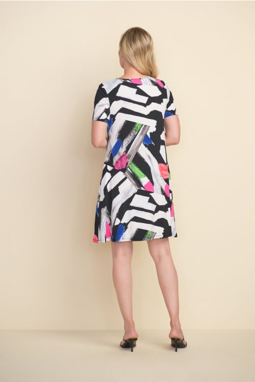 Joseph Ribkoff Black/White/Multi Dress Style 212224