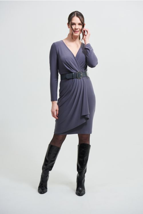 Joseph Ribkoff Granite Wrap Dress Style 213103