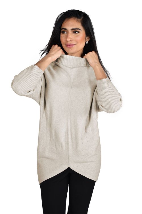 Frank Lyman Oatmeal Knit Sweater Style 213134U