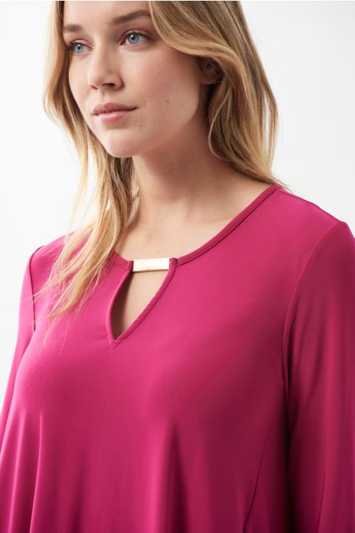 Joseph Ribkoff Dhalia Keyhole Neck Top Style 213357