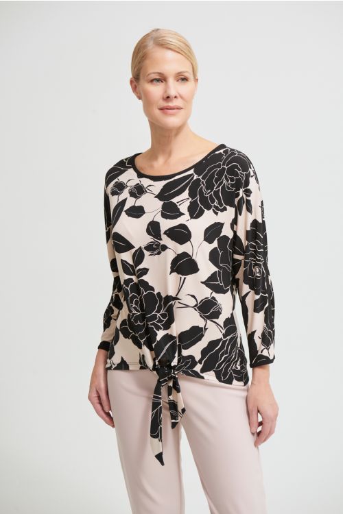 Joseph Ribkoff Black/Beige Top Style 213571