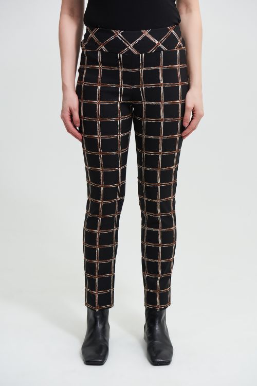 Joseph Ribkoff Black/Multi Pant Style 213643