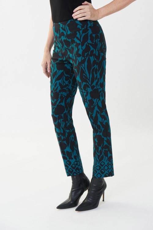 Joseph Ribkoff Black/Lagoon Pants Style 223272