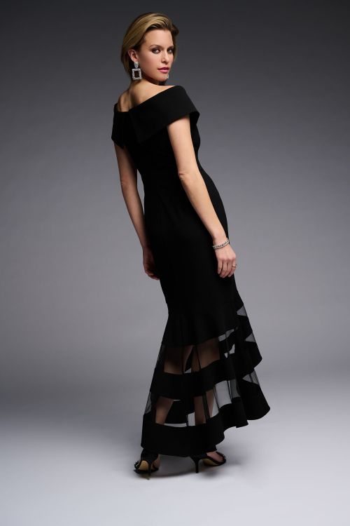 Joseph Ribkoff Black Sheer Panel Dress Style 223743