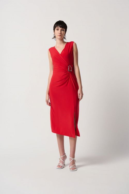 Joseph Ribkoff Magma Red Dress Style 231052