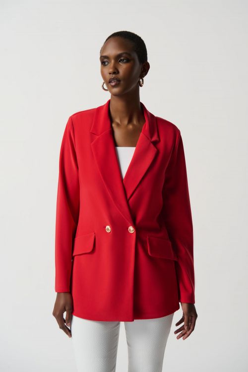 Joseph Ribkoff Magma Red Blazer Style 231109