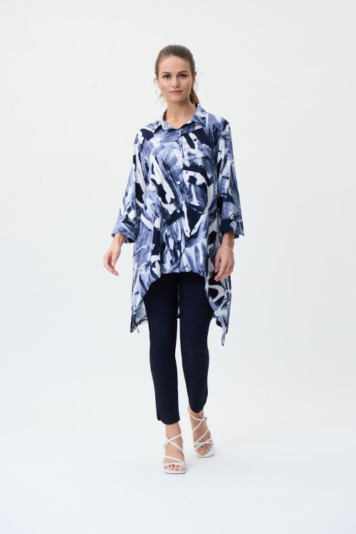 Joseph Ribkoff Midnight Blue/Multi Blouse Style 231113