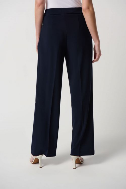 Joseph Ribkoff Midnight Blue Wide-Leg Knit Pants Style 231136