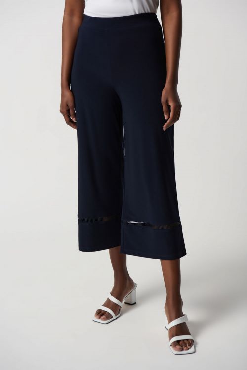 Joseph Ribkoff Midnight Blue Silky Knit Culotte Pants Style 231152