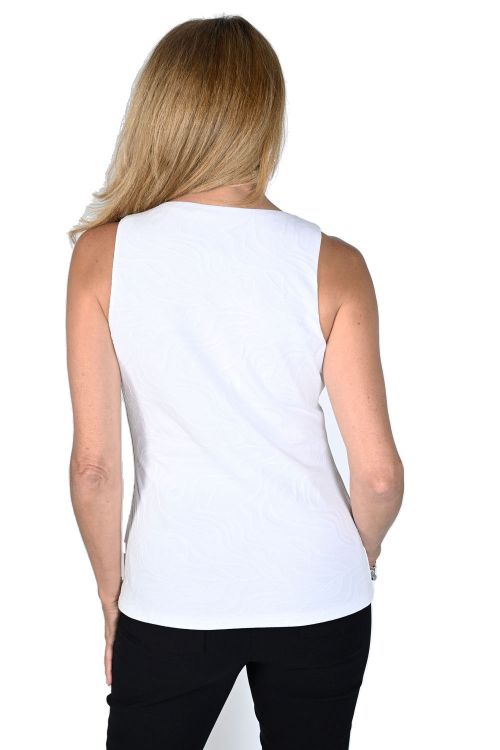 Frank Lyman White Sleeveless Top Style 231164